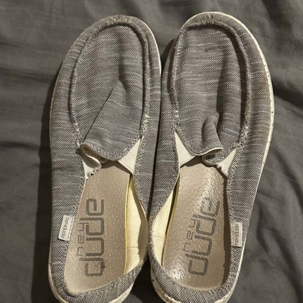Hey Dude Charcoal Canvas Slip-Ons